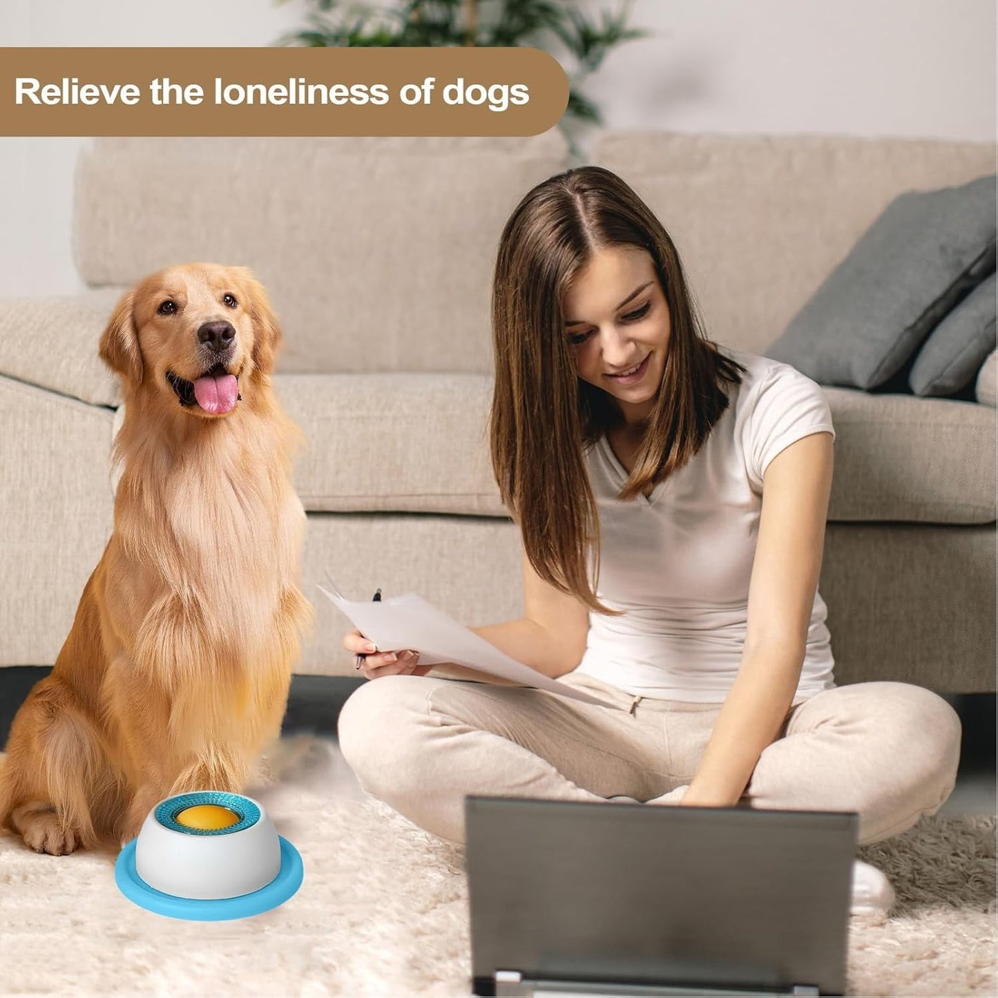Engaging Slow Feeder Bowl for Dogs - Interactive Licking Toy for Mental Stimulation and Stress Relief
