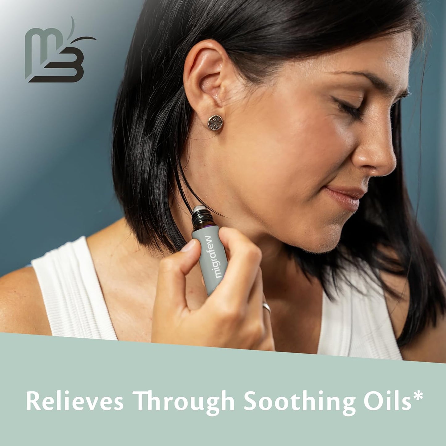 Migrafew Aromatherapy Migraine Roll on with Cooling Roller 0.33 Fl Oz by M3