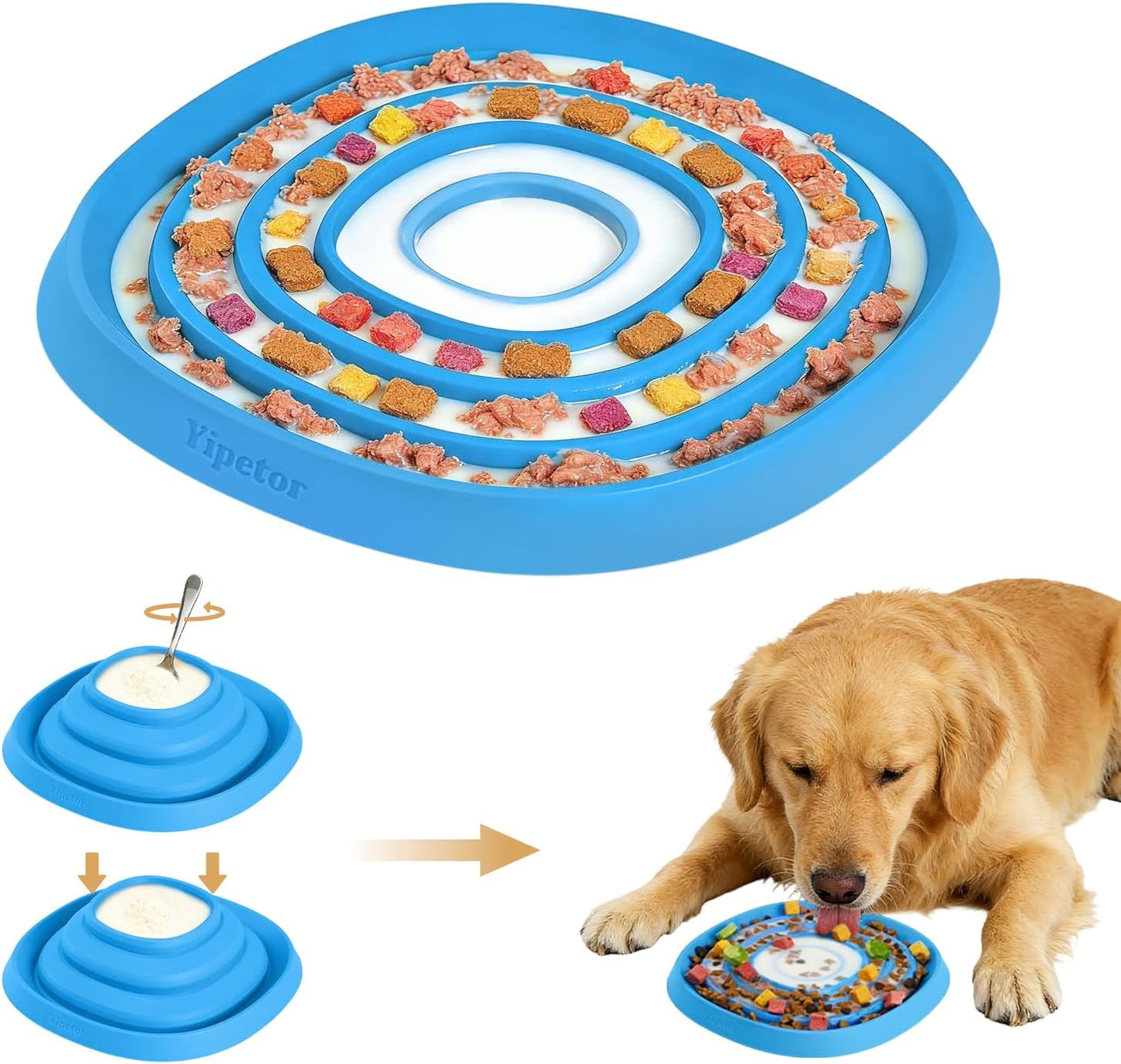 Revolutionary Silicone Dog Lick Mat: The Ultimate Convertible Slow Feeder for Fast-Eating Dogs