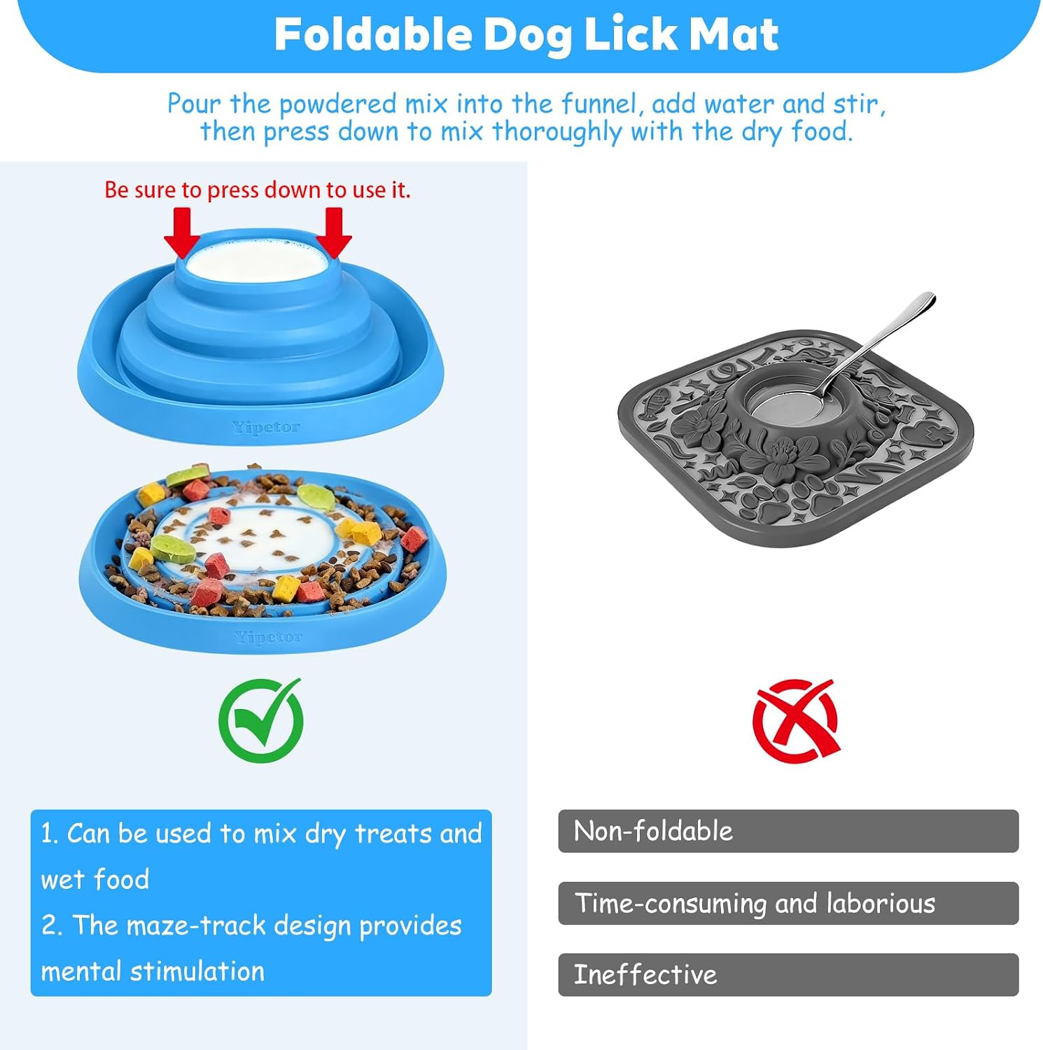Revolutionary Silicone Dog Lick Mat: The Ultimate Convertible Slow Feeder for Fast-Eating Dogs