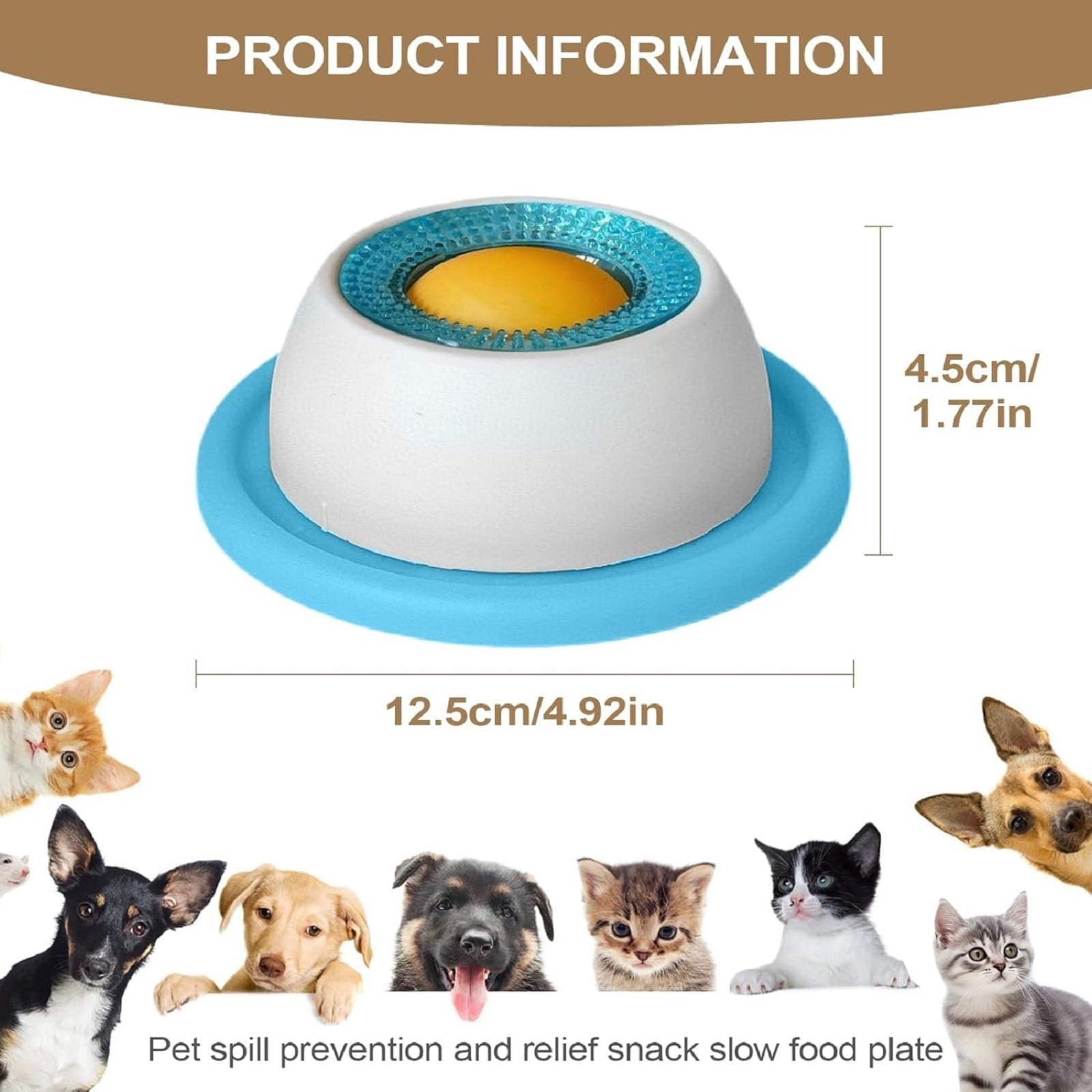 Engaging Slow Feeder Bowl for Dogs - Interactive Licking Toy for Mental Stimulation and Stress Relief